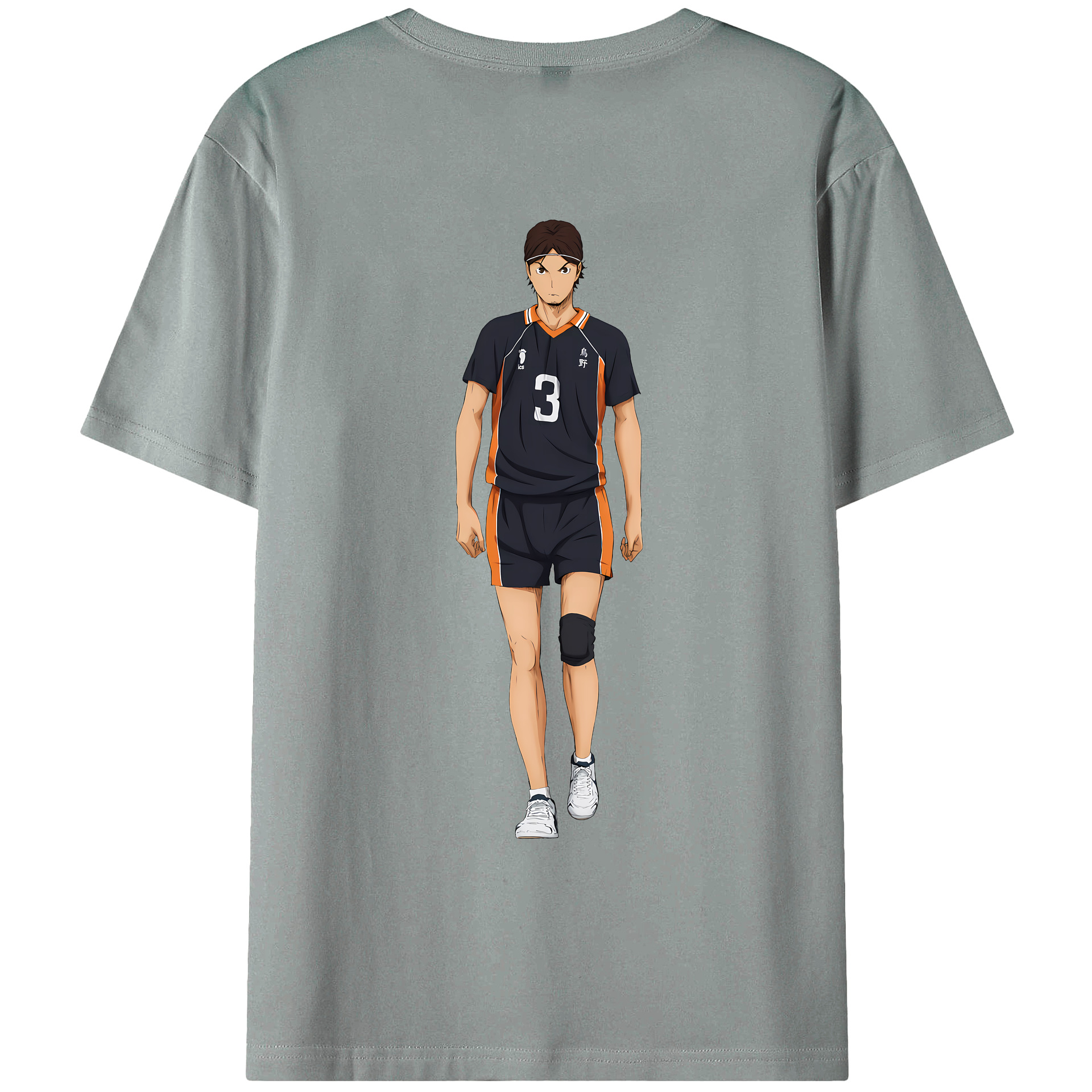 （画像用） ハイキュー!! Haikyu!! 綿100％ メンズ半袖Tシャツ（バックプリント） 通気性